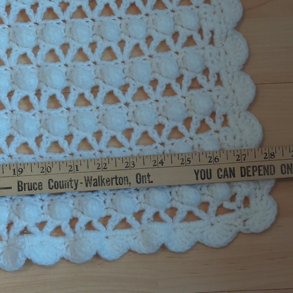 Cream Popcorn Crochet Baby Blanket - Picture 5 of 7